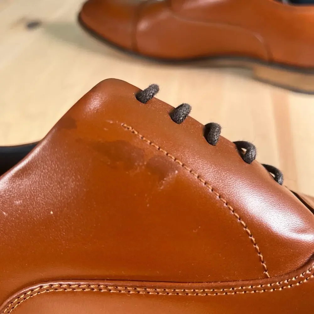 BRUNO MARC NEW YORK Mens Louis 2 Brown Oxford Dress Shoe‎ Size 10.5 Wide